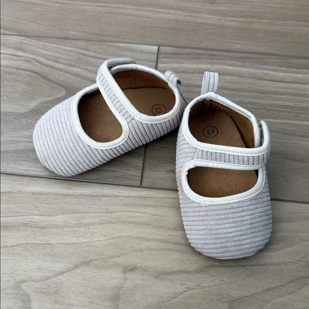 Gray Kids Shoes with Strap